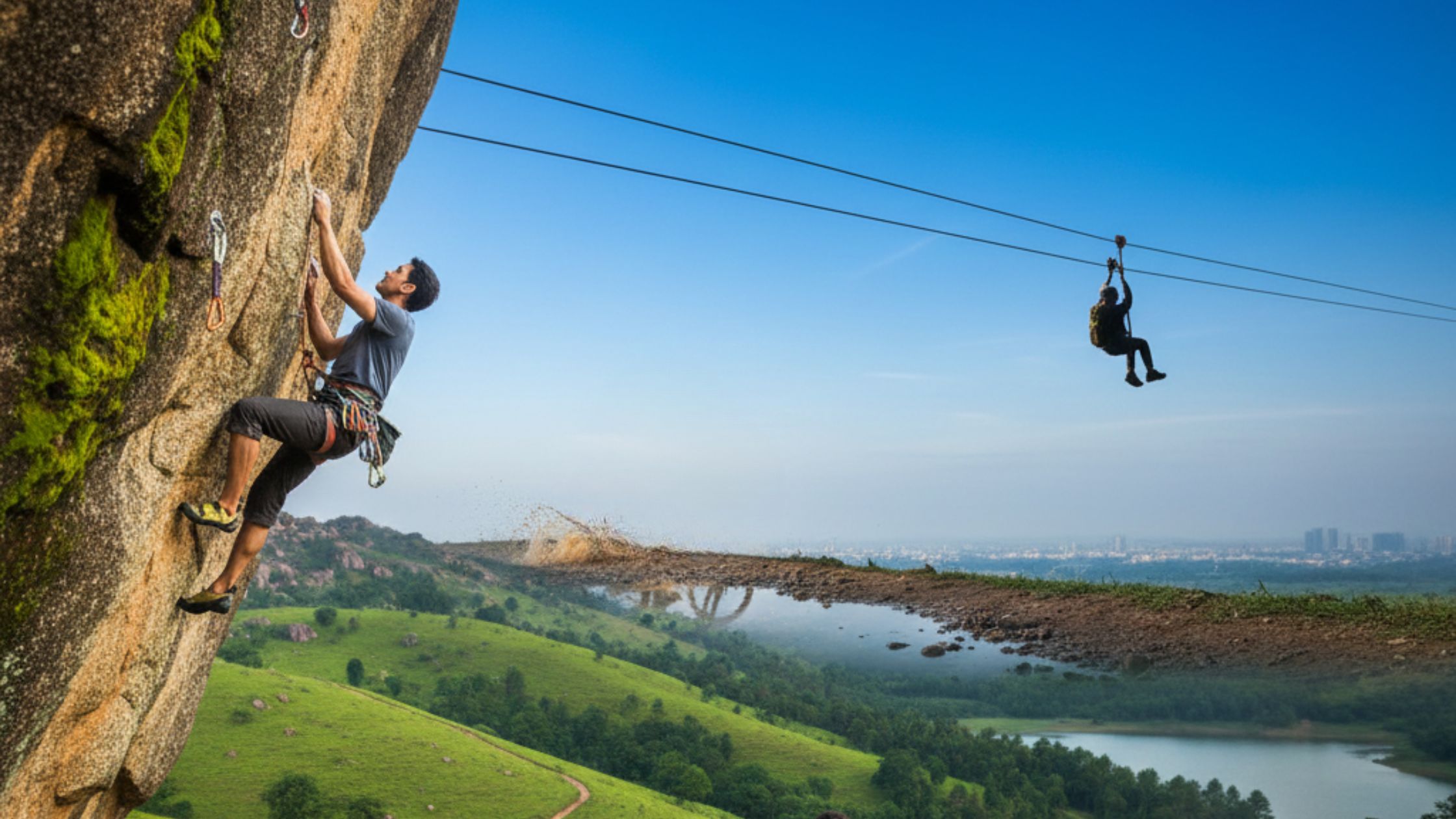 Adventure activities in Bangalore at water and adventure parks with thrilling rides and fun experiences