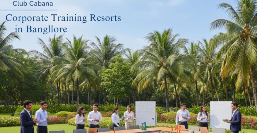 Corporate training resorts Bangalore with modern conference halls and team-building facilities
